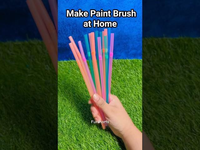 Make Paint Brush at Home |straw hack #shorts #bestoutofwaste #hacks #5minutecrafts #furshorts