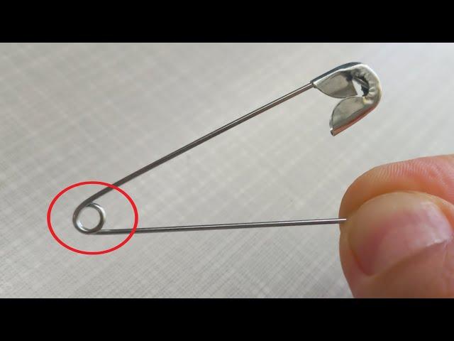 Many people do not know the secret of the safety pin.