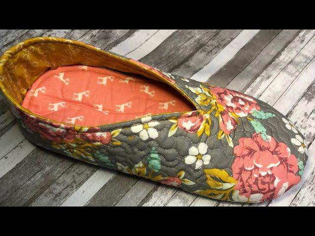 Sew Your Own QUILTED Slippers!   SEW For All SLIPPERS ~  SEWcial Bee  SEW-A-LONG Step By Step