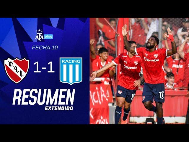 Independiente 1 vs. Racing Club 1 |#TorneoApertura2025 | Resumen Extendido | Fecha 10