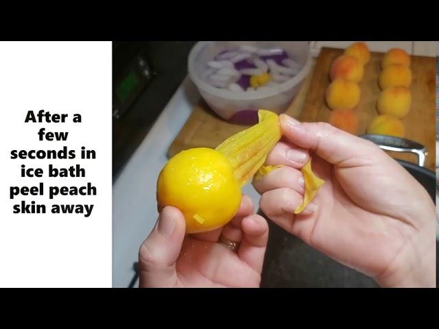 How to Simply Peel and Pit cling Peaches