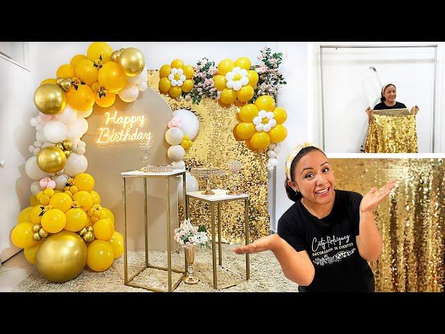 Como hacer un Arco de Globos e instalarlo sobre Tela ShimmerDecoración para Cumpleaños