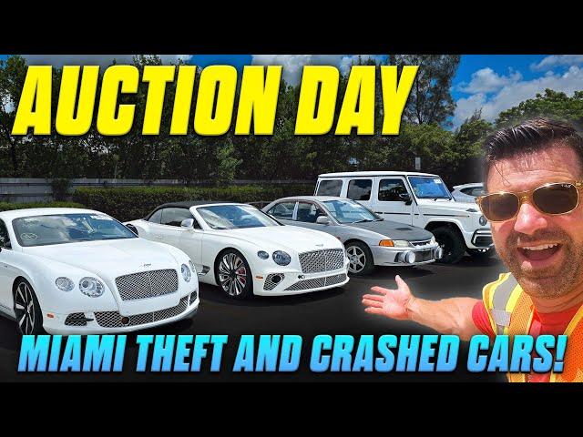 Hunting Down Stolen Crashed and Flood Damage Vehicles at The Miami Copart Salvage Auction