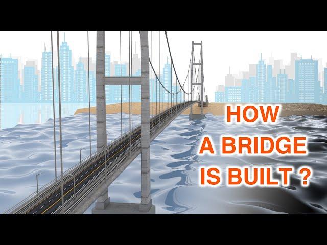 How a bridge is built over deep water | Suspension Bridge