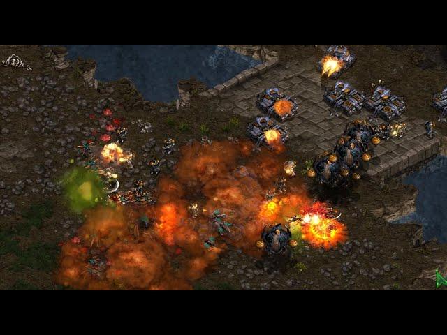 HOLD THE BRIDGE! Action  (Z) v Flash  (T) on Fighting Spirit - StarCraft  - Brood War REMASTERED