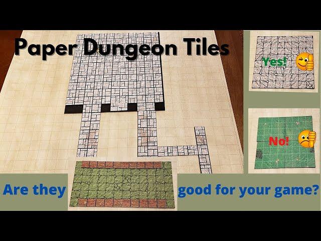 Crafting Paper Dungeon Tiles from Skeleton Key Games! Are they good for your game?