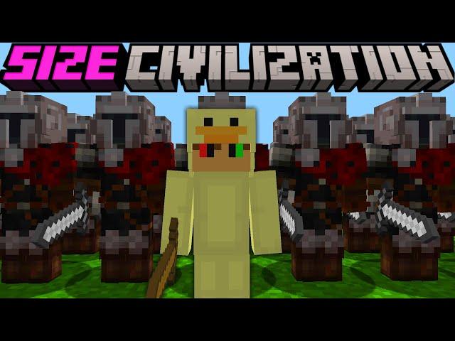 Minecraft but I LEVEL UP in SIZE CIVILIZATION