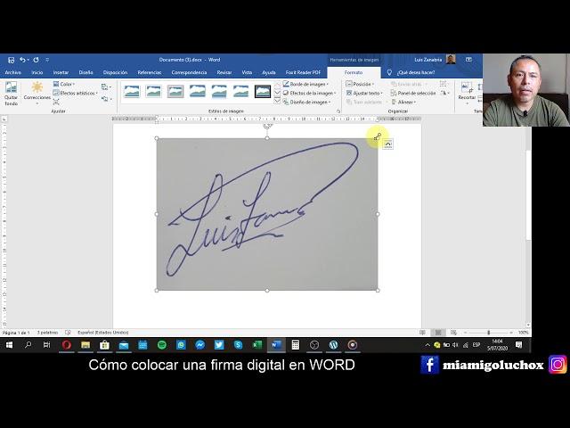 Añadir una firma digital en WORD