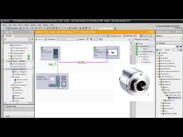 TIA Portal S7-1500 absolute encoder PROFIBUS - read the value