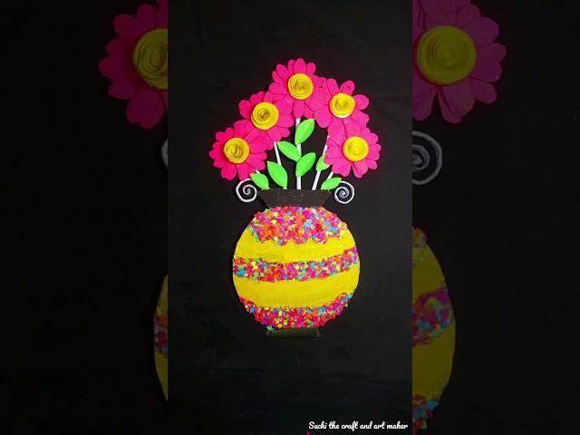 Diy wall hanging  using cup #art #craft #diy #wallhanging#shorts