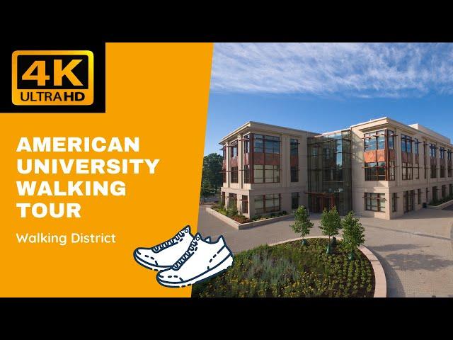 4k Walk Around American University, Washington, DC