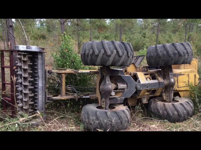 Hydro Ax Accident, Flipped Trying to Mulch a Ditch Disaster