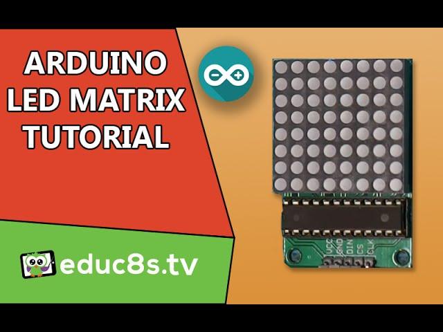 Arduino tutorial: LED Matrix red 8x8 64 Led driven by MAX7219 (or MAX7221) and Arduino Uno