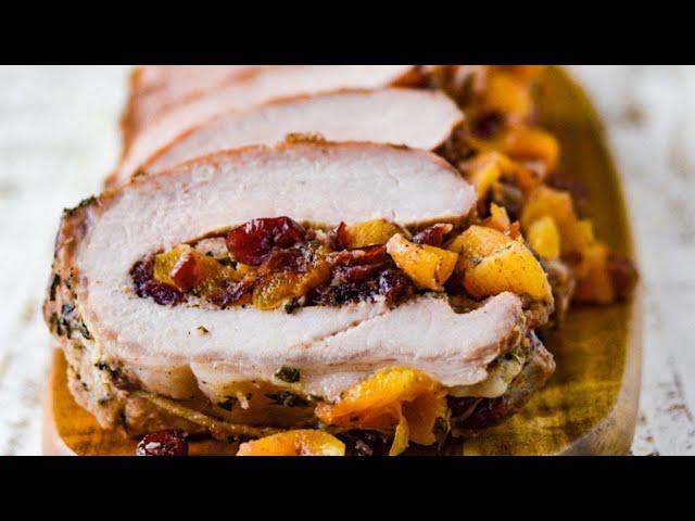 Fruit Stuffed Pork Loin Roast