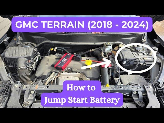 GMC Terrain - HOW TO JUMP START / BOOST THE BATTERY (2018 - 2024)