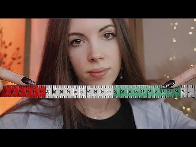 ASMR | Measuring Your Face & Ears  (Writing, Mumbling) For Sleep 