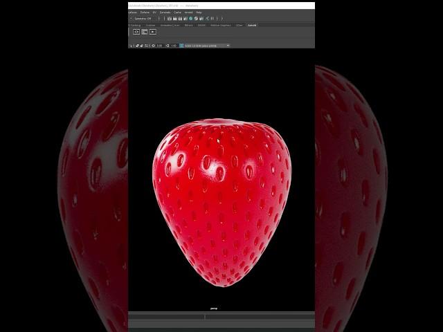 Creating a strawberry 3d model in Maya  #maya3d #3dmodelling