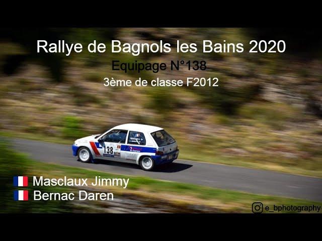 Rallye de Bagnols-Les-Bains 2020 Masclaux/Bernac