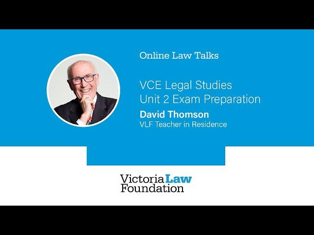 VCE Legal Studies | Unit 2 Exam Preparation