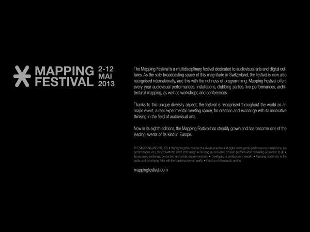 Mapping Festival 2013 one day video report by Vj Gorilla