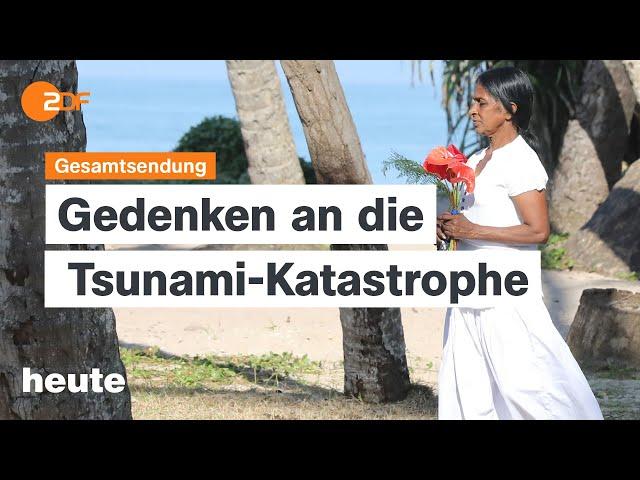 heute 19:00 Uhr vom 26.12.2024 Gedenken an Tsunami-Katastrophe, Winter in Gaza