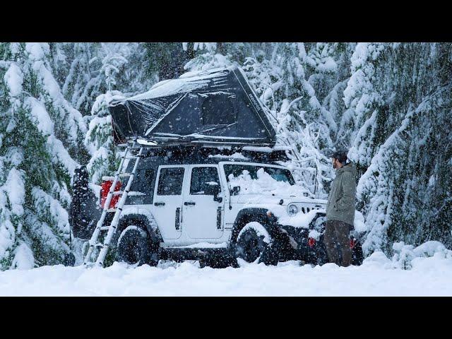 Relaxing SOLO Winter Camping in my Jeep