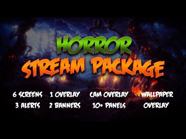 Full Animated Horror Stream Package Design | Stream Starting Soon Free Template by Rage Gear