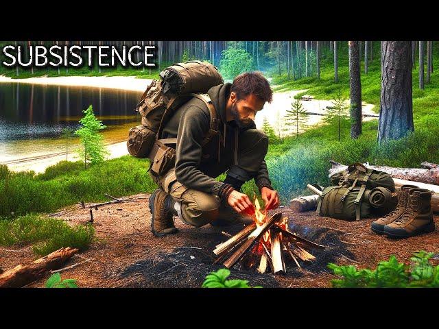 Day 2 Wilderness Survival | Subsistence Gameplay