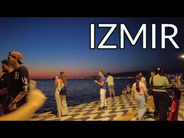 A Twilight Stroll in İzmir’s City Center: Seaside Views & Evening Vibes  (4K Walk)