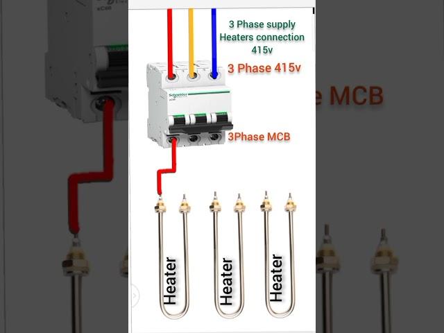 3 Phase supply heater  Element connection