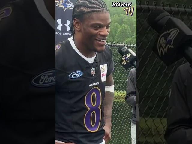 Lamar on Bateman's deal: "Send me a mil." "He deserves that... showed it!" #RavensFlock #shorts
