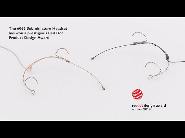 Red Dot Product Design Award 2019 winner: 6066 Subminiature Headset Microphone