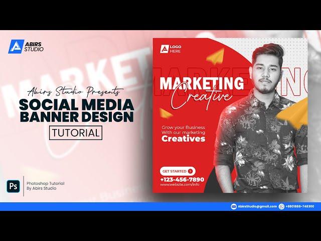 Creative Agency Social Media Post and Square Flyer Design | Photoshop Tutorial