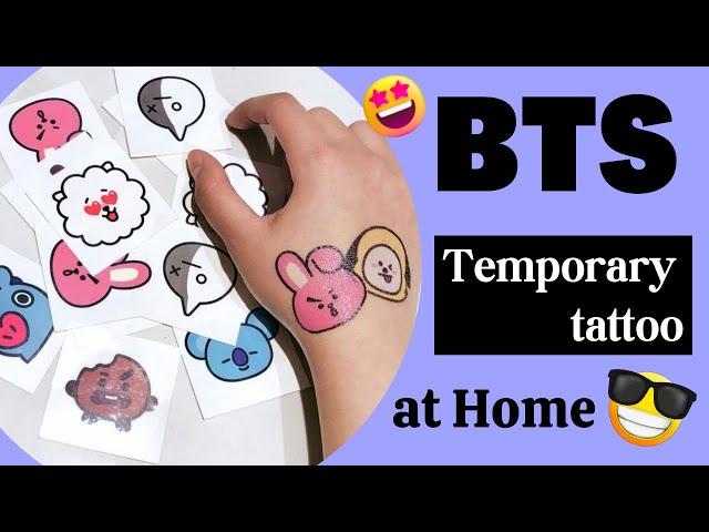 BTS Tattoo at home  / BTS Temporary tattoo / How to make tattoo at home / allianz home insurance