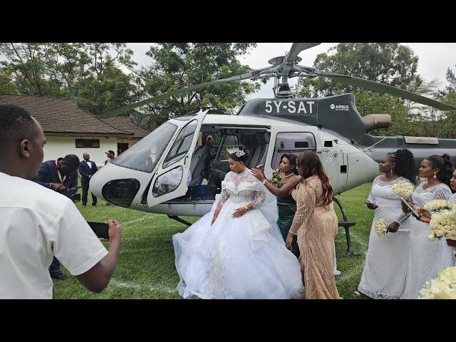 Fortune Mwikali’s Wedding. Landing in a helicopter.. See full video