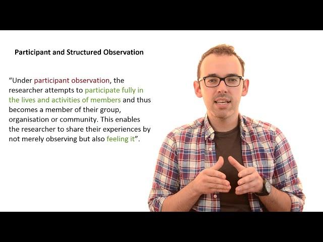 5.2 Participant Observation and Structured Observation