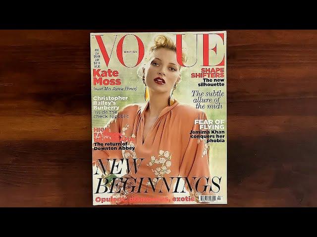 British Vogue August 2011 Kate Moss, Jemina Khan | ASMR Magazine Flip Through