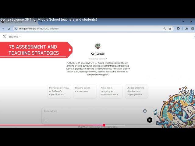 SciGenie (Science GPT for Middle School teachers and students)