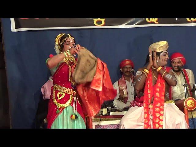 Yakshagana -- Shiva Mechida Kannappa - 9 - Kannadikatte - Sampaje - Guruvayanakere - Marakada Hasya