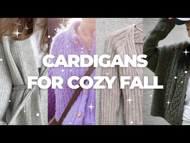 Dream cardigan patterns overview from cables to rib and different texture 