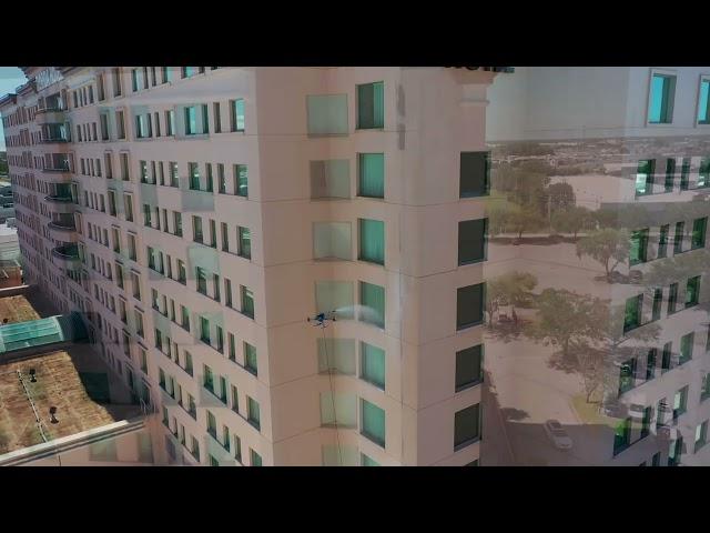 Facade and window cleaning with KTV Working Drone Florida