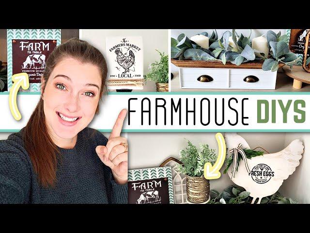 NEW FARMHOUSE HOME DECOR DIYS | How To Make Farmhouse Home Decor | Rustic Decor Crafts