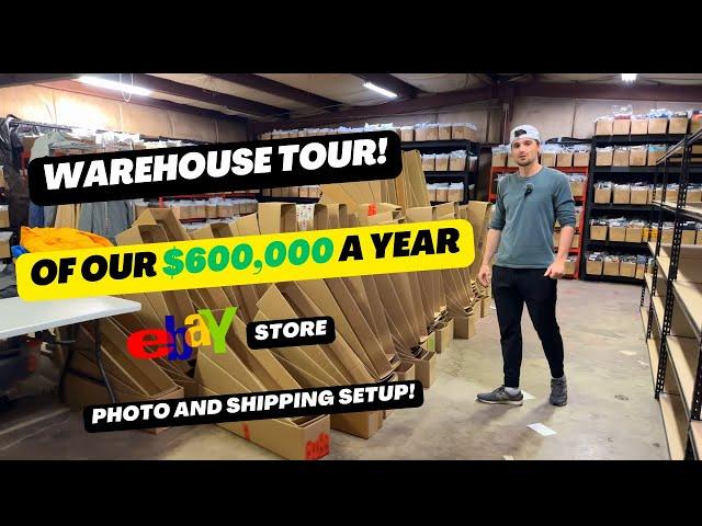 Warehouse Tour Of Our $600,000 a Year Ebay Reselling Business With Photo and Shipping Setup