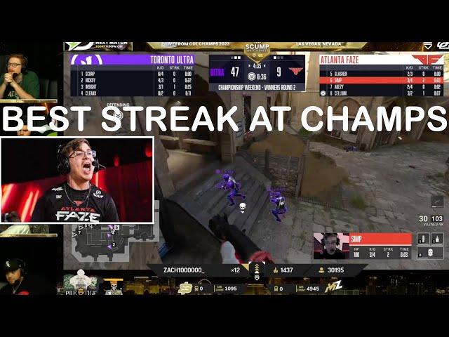 Nadeshot and Scump React to Simp's INSANE 10 Kill-Streak at COD CHAMPS 2023