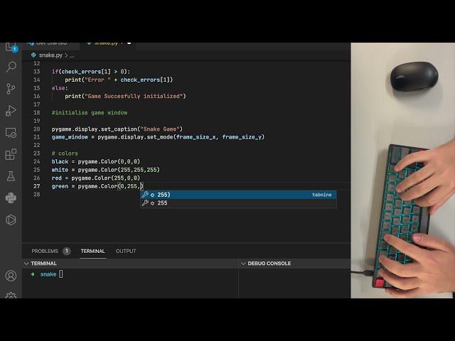 ASMR Programming - Coding a Snake Game - No Talking