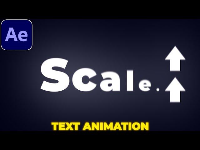 Scale Text Animation in After Effects | Text Animation Tutorial