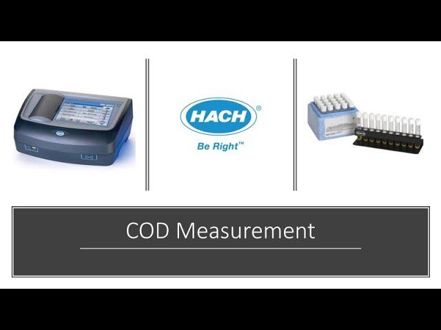 Hach COD measurement with DR3900 Spectrophotometer