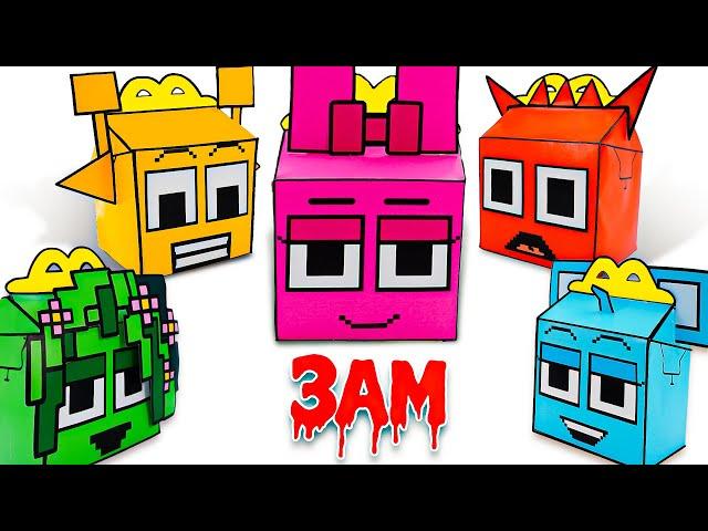 Paper DIYUNBOXING NEW MINECRAFT SPRUNKI MYSTERY BOX at 3 AM! DIY McDonald’s x Minecraft Blind Box