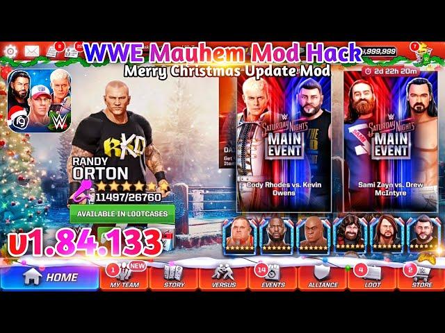 WWE Mayhem Mod Apk v1.84.133 | WWE Mayhem Merry Christmas Update Mod v1.84.133 | Wwe Mayhem Hack