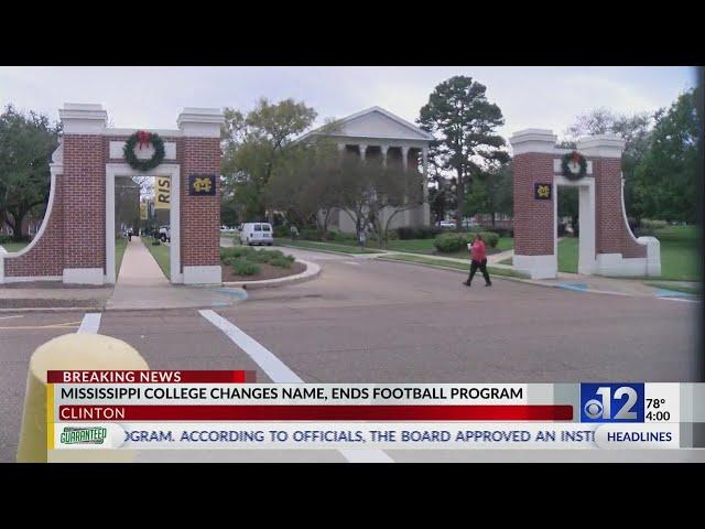 Mississippi College announces name change, drops football program